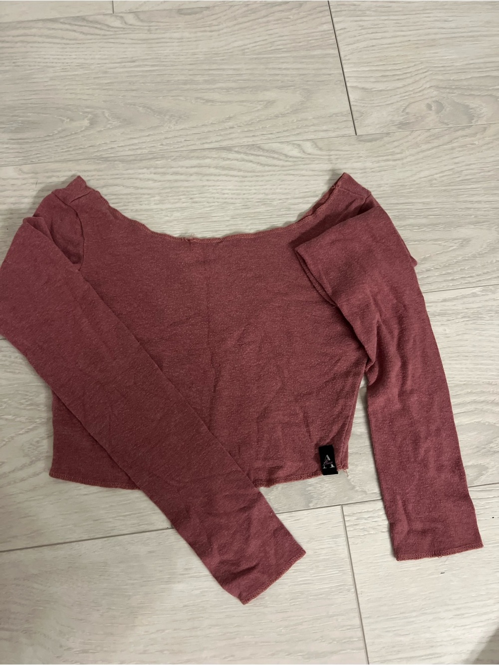 Aluive Mauve Off-Shoulder Long Sleeve dancewear